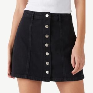 Black Denim Skirt